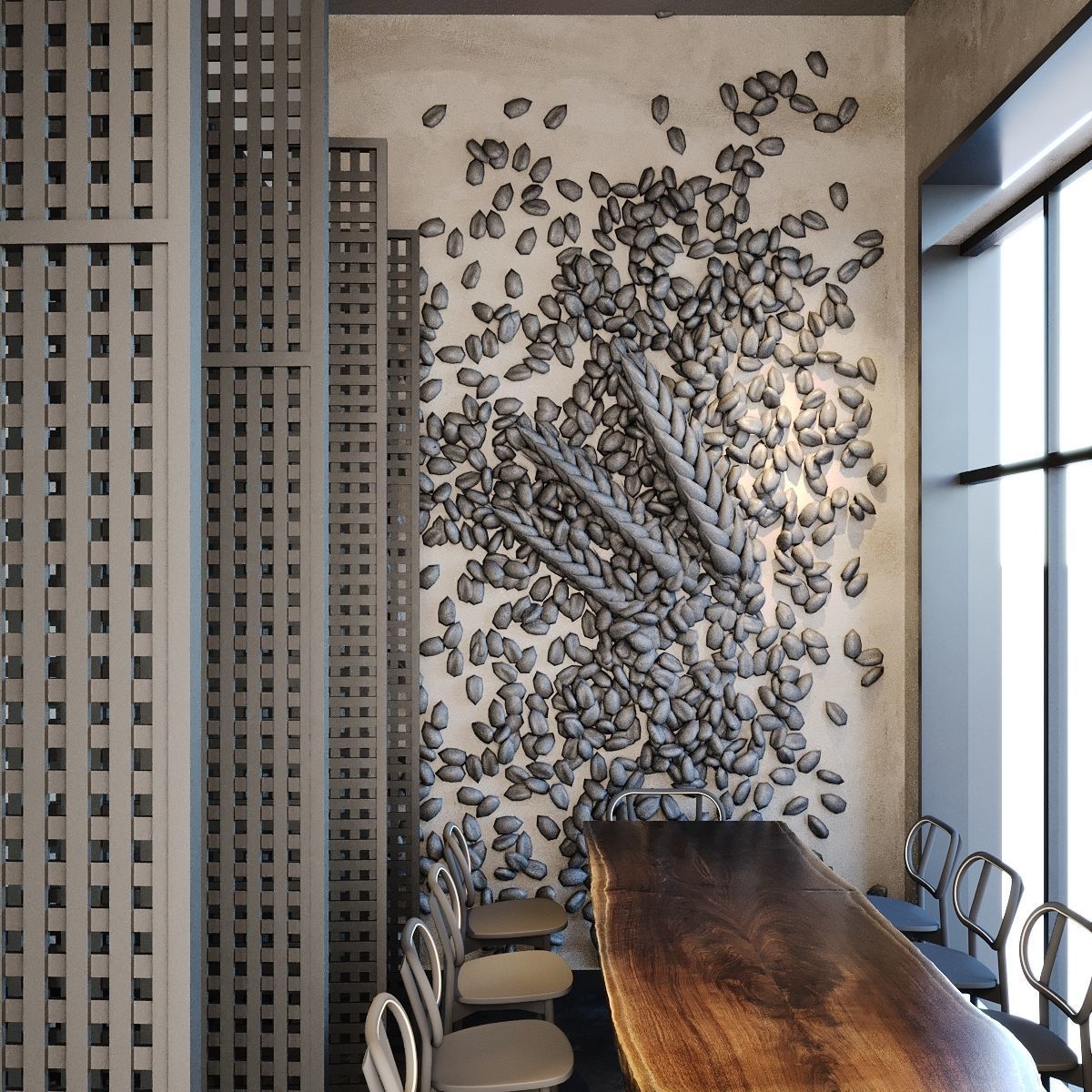 Industrial Coffee Shop Cafe 3D Model Scene - Editable 3D model_12