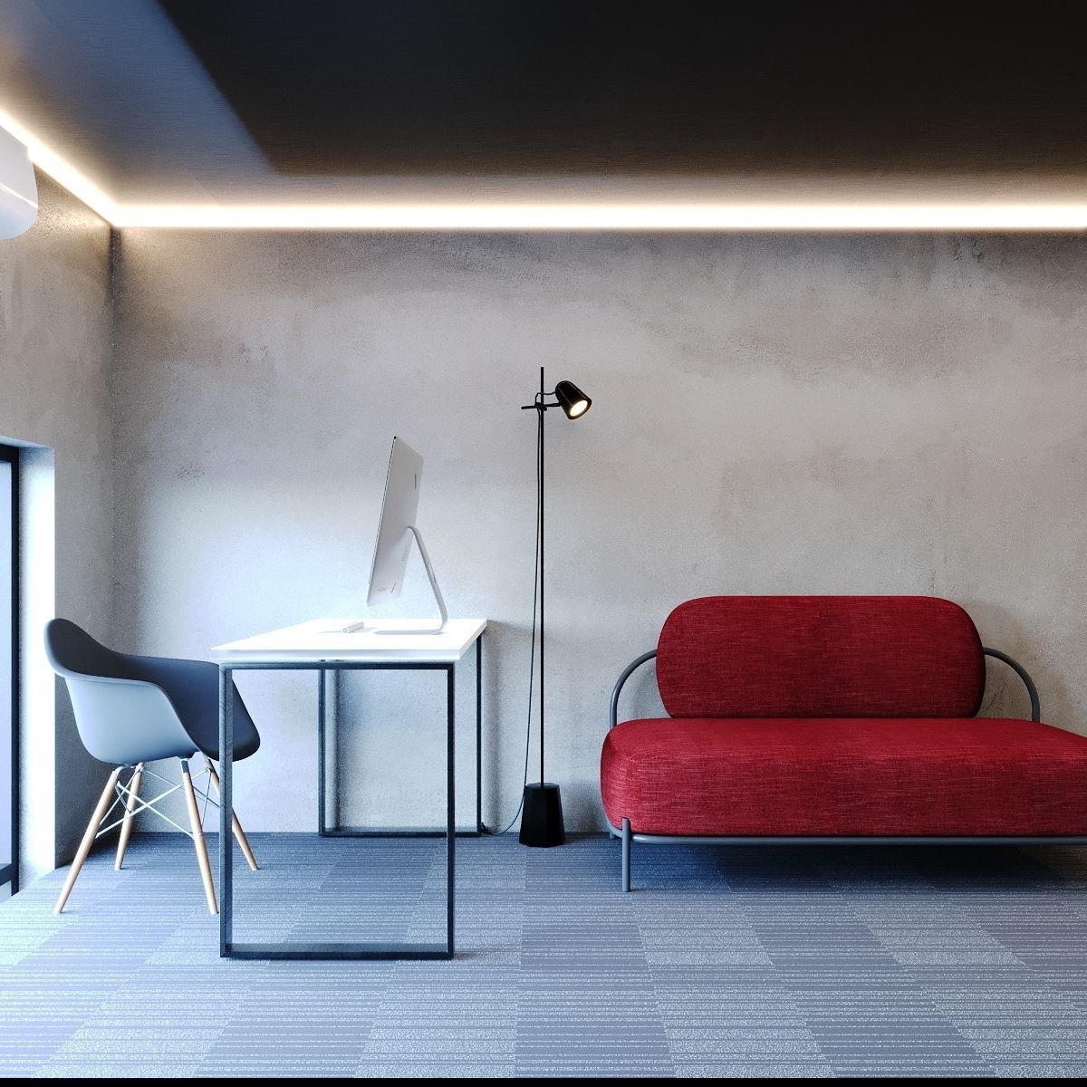 Industrial Coffee Shop Cafe 3D Model Scene - Editable 3D model_17