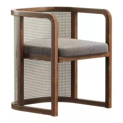 Cambria Cane Dining Chair 3D model