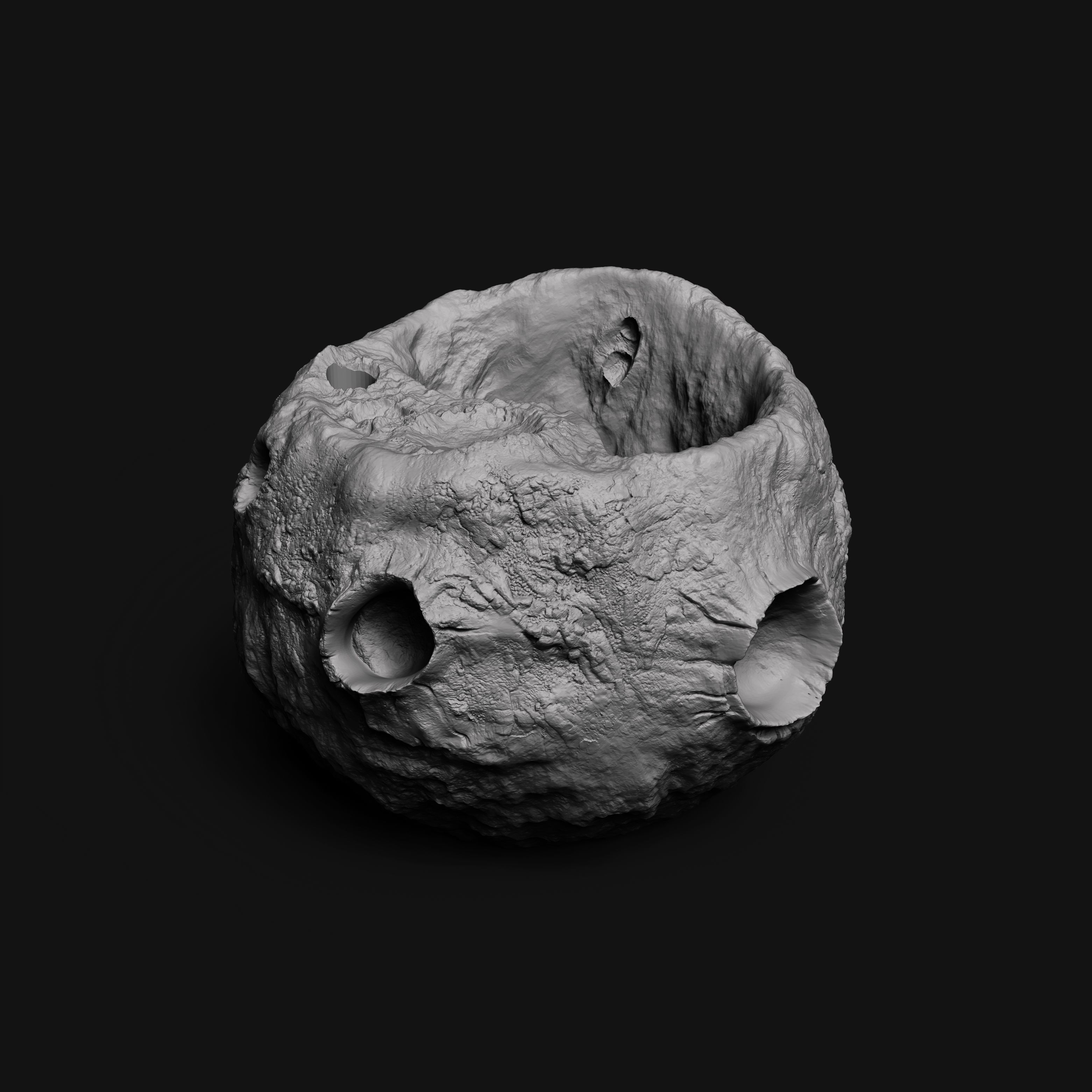 Asteroid pen holder 3D print model_1