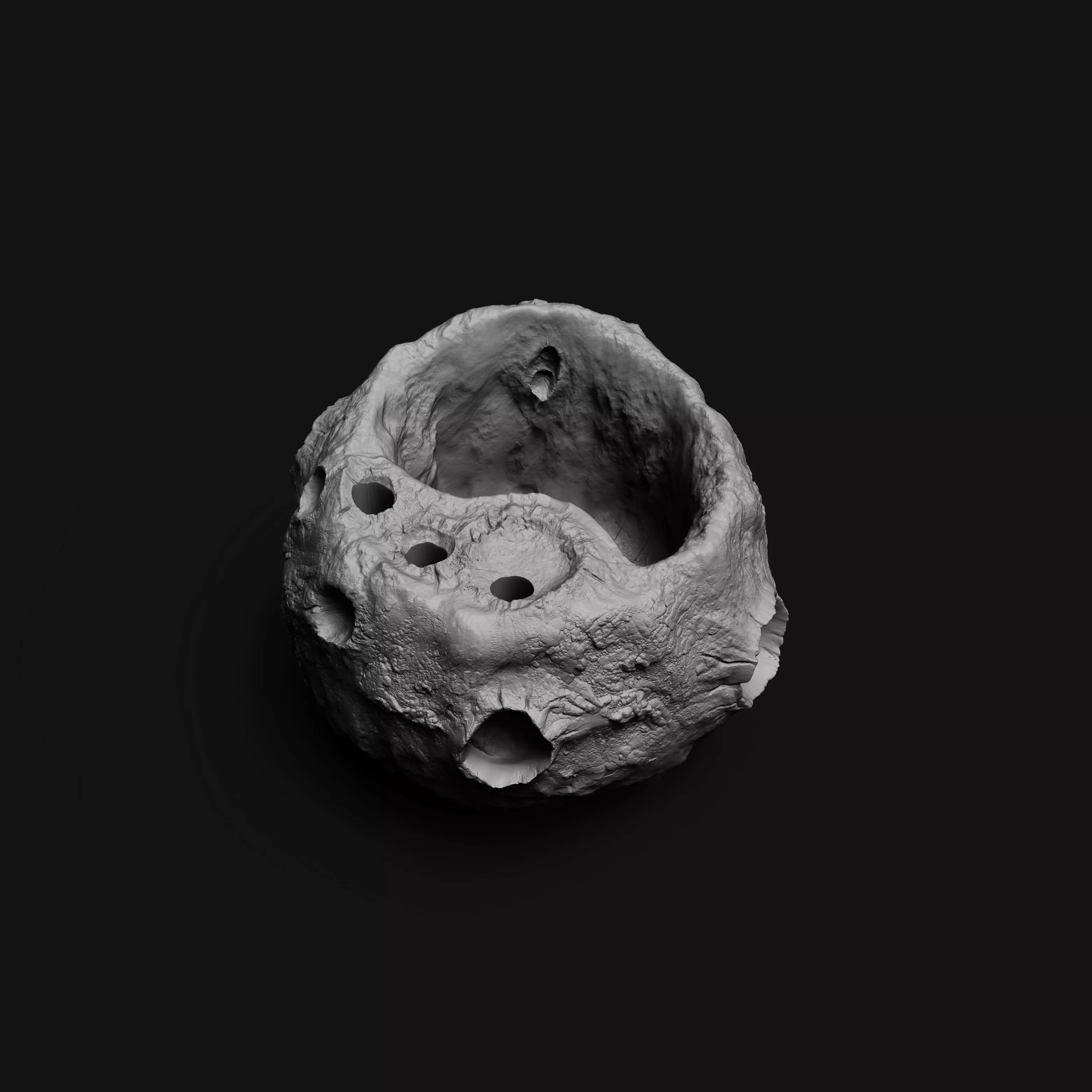 Asteroid pen holder 3D print model_0
