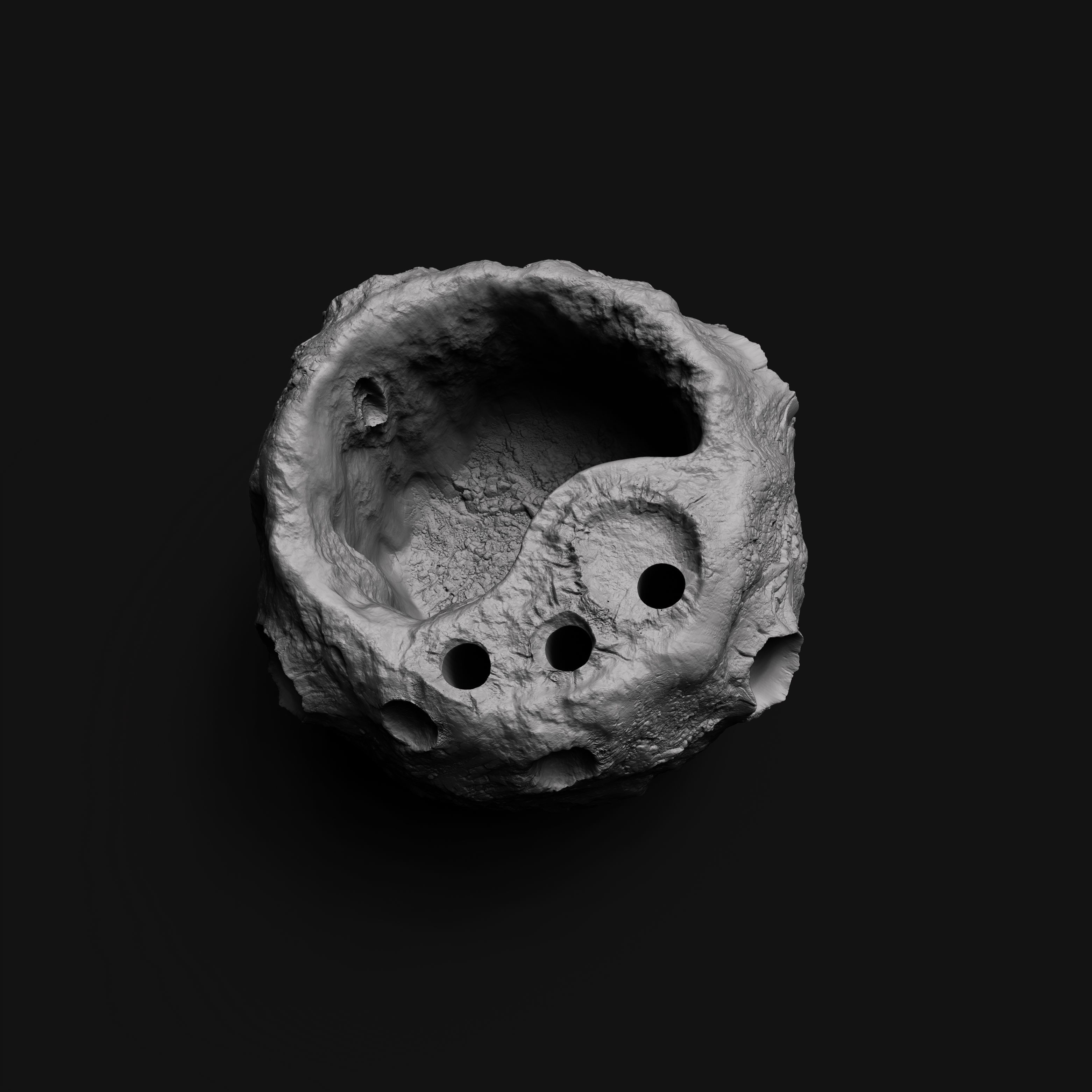 Asteroid pen holder 3D print model_4