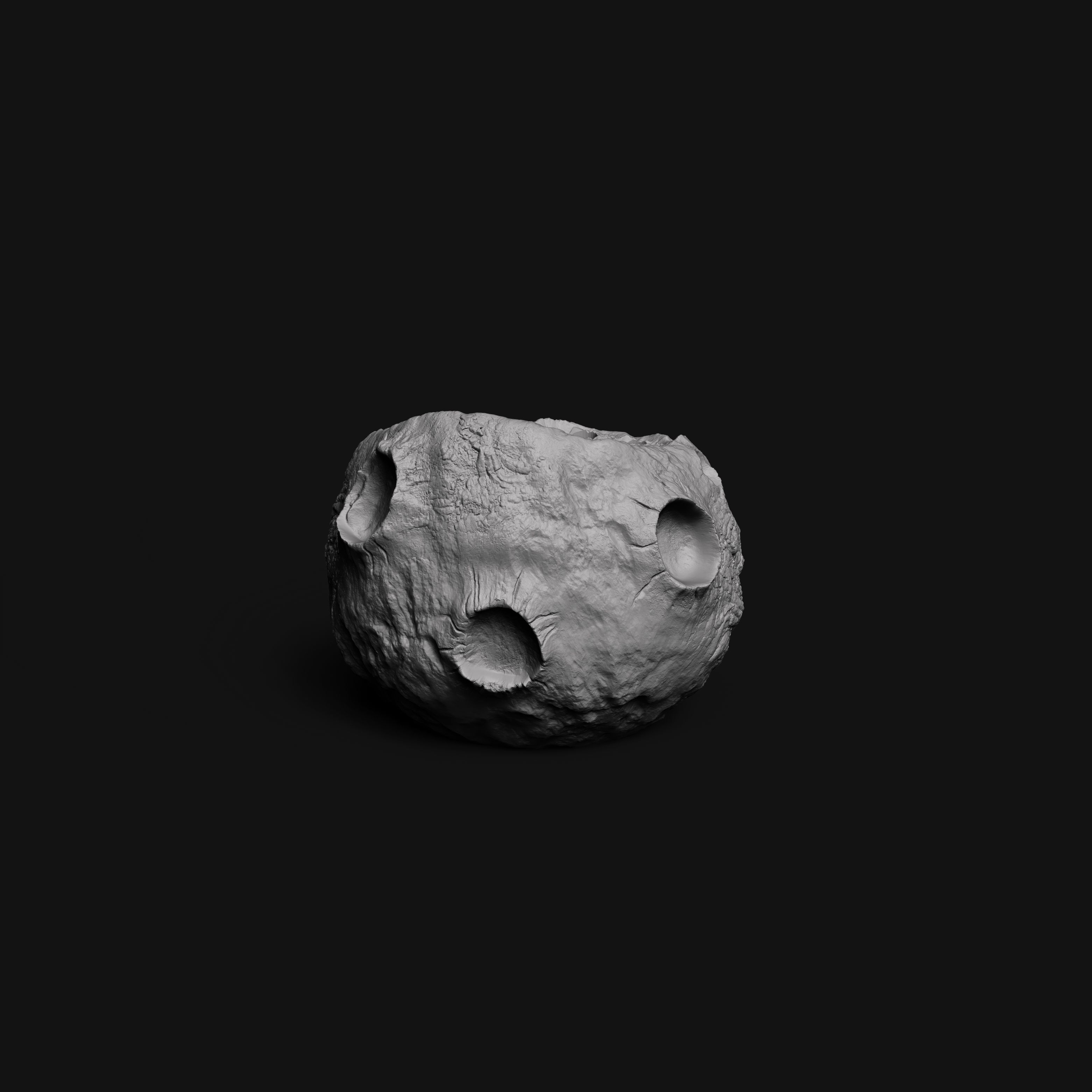 Asteroid pen holder 3D print model_3