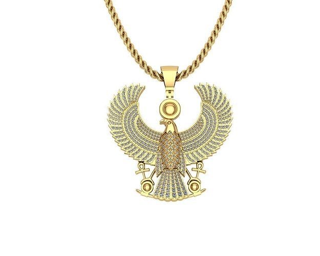Egyptian Eagle Diamond Pendants 3D print model
