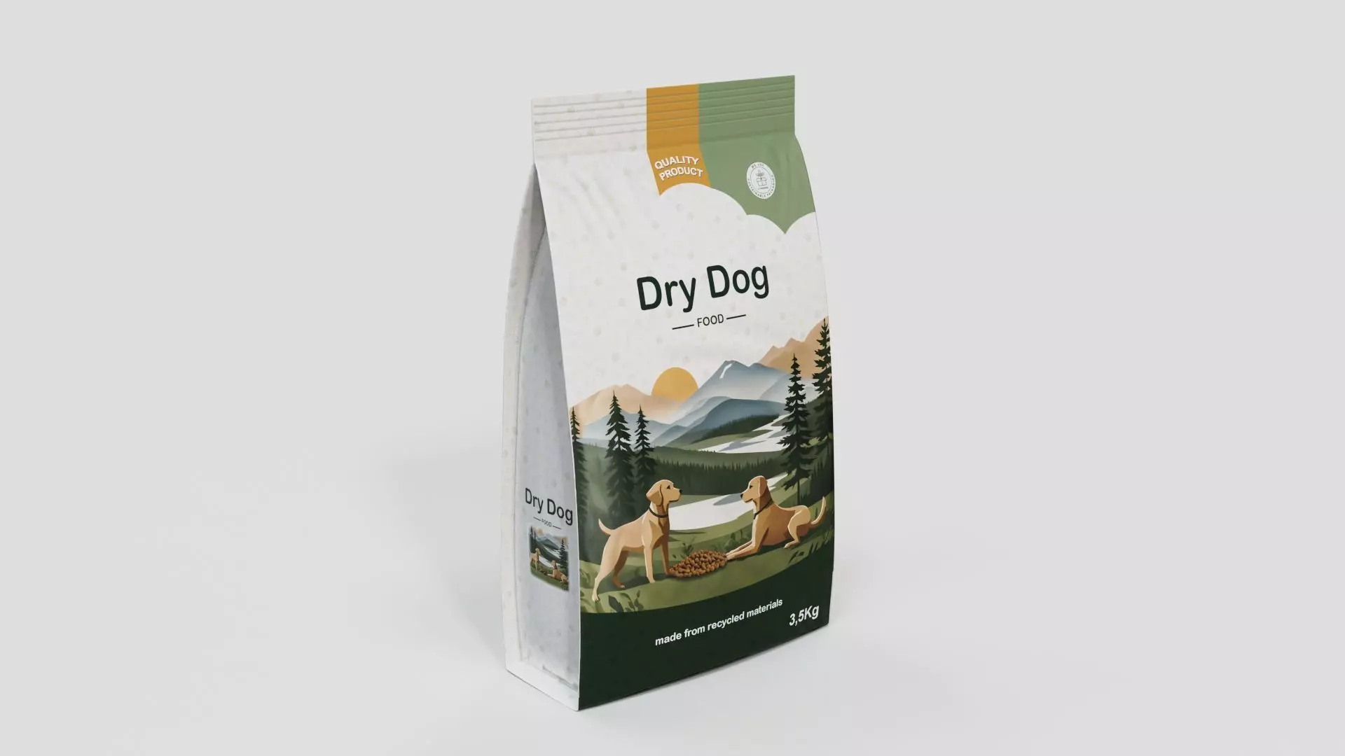 Dry Dog Food Low-poly 3D model_0