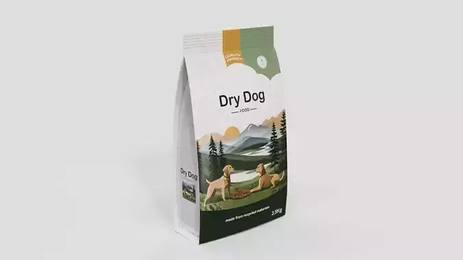 Dry Dog Food Low-poly 3D model