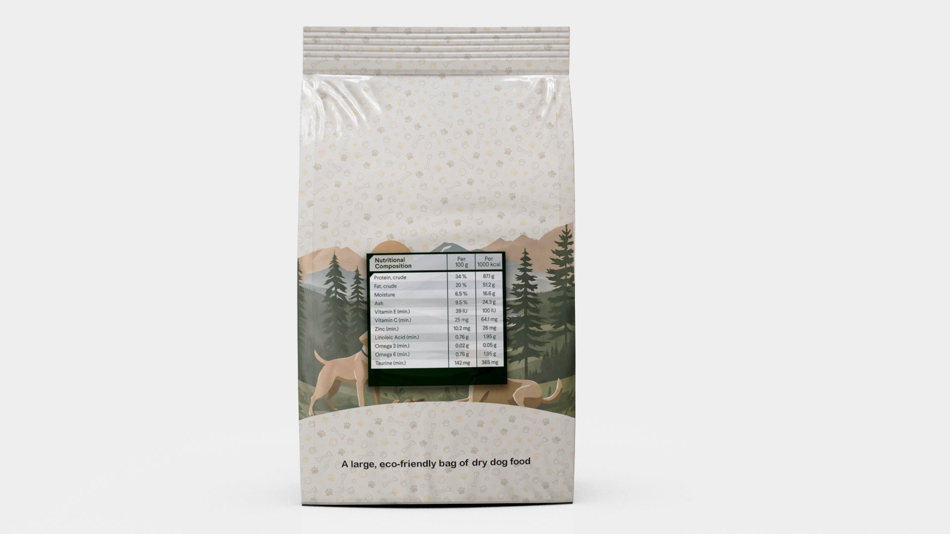 Dry Dog Food Low-poly 3D model_5