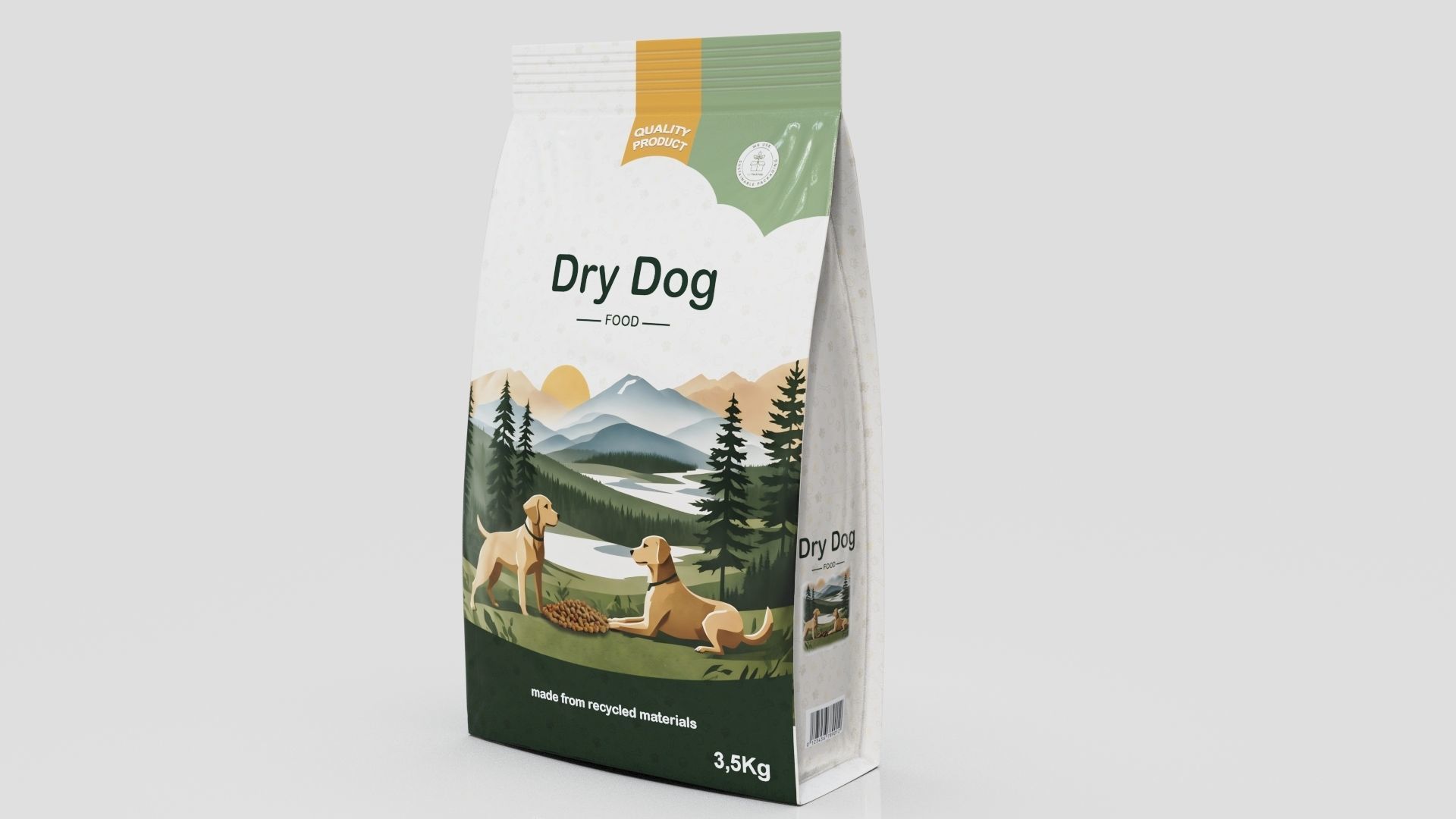 Dry Dog Food Low-poly 3D model_1