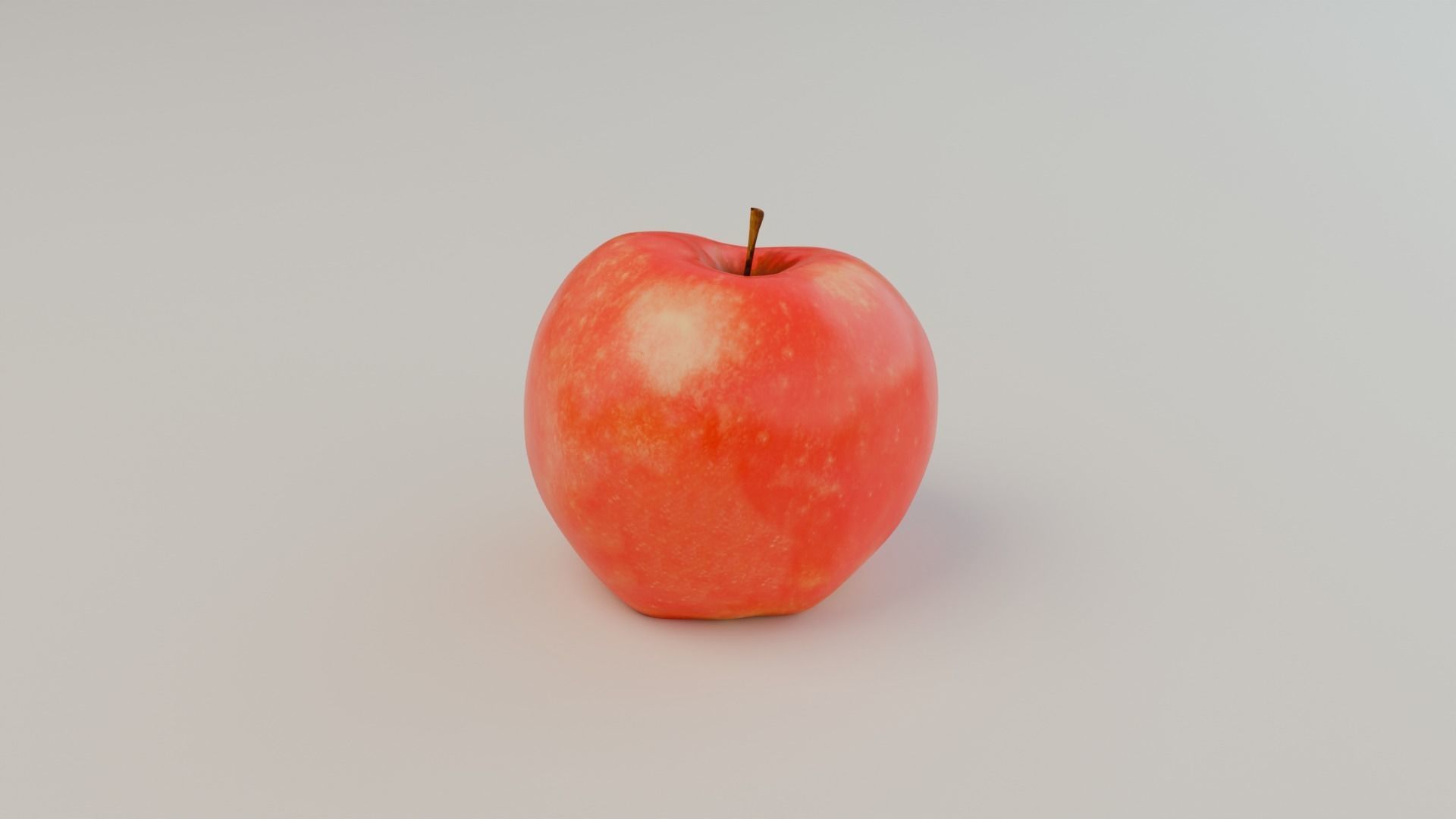Red apple 3D model_2