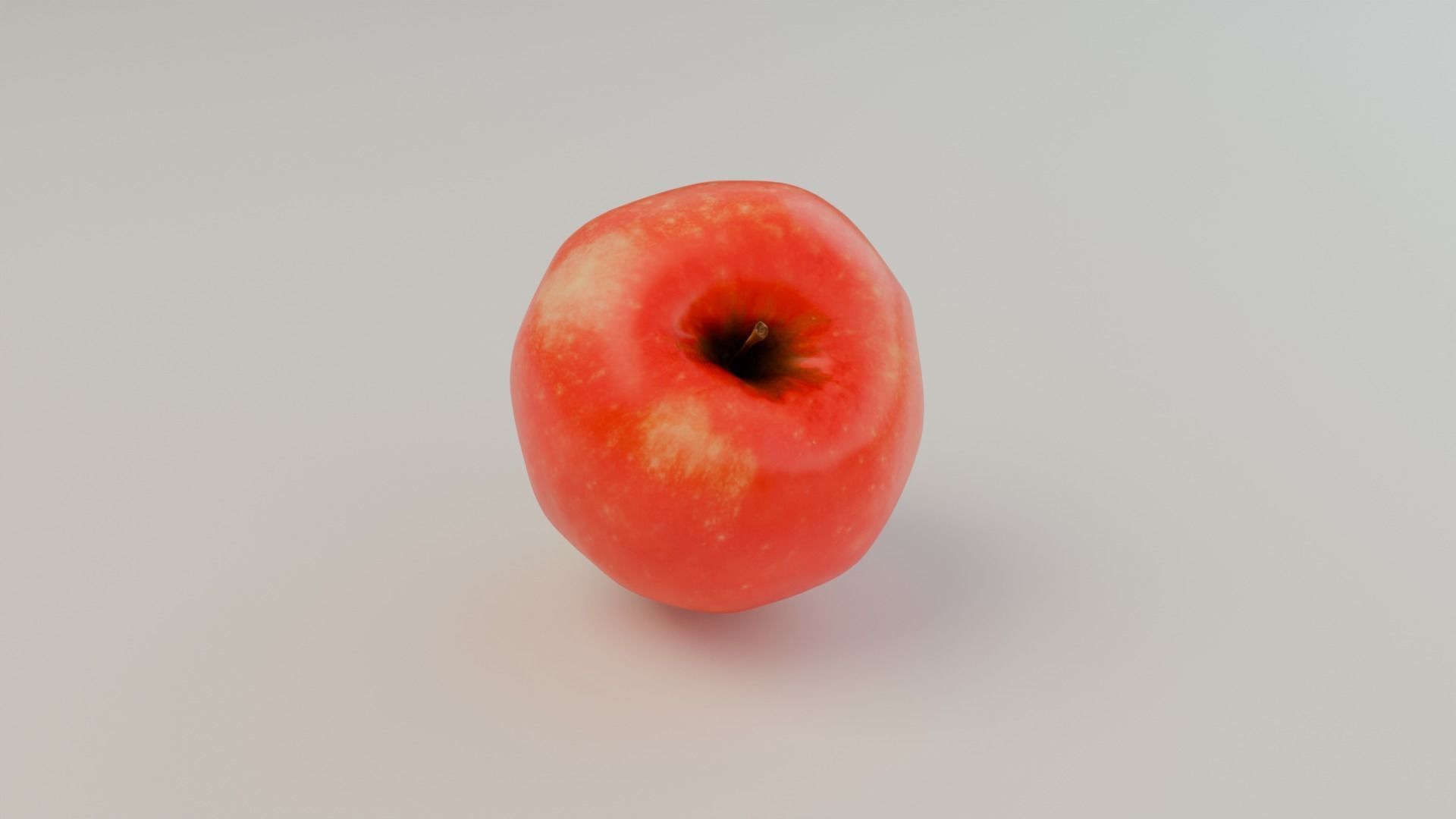 Red apple 3D model_3
