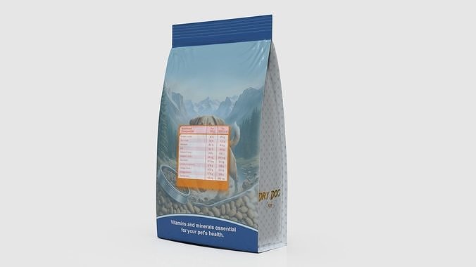 Dry Dog Food Low-poly 3D model 4