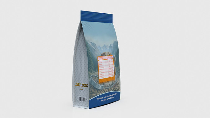 Dry Dog Food Low-poly 3D model 3