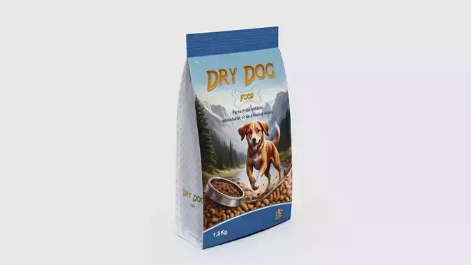Dry Dog Food Low-poly 3D model