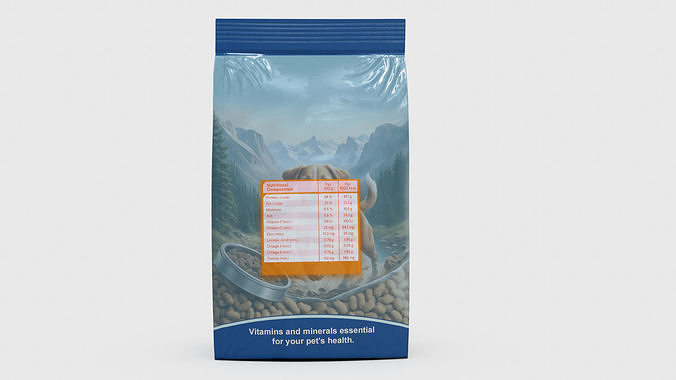 Dry Dog Food Low-poly 3D model 6
