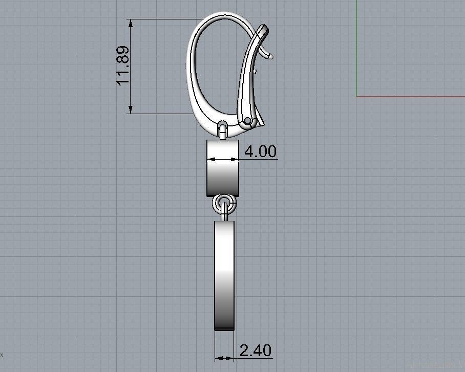 Chopard earrings 3D print model_17