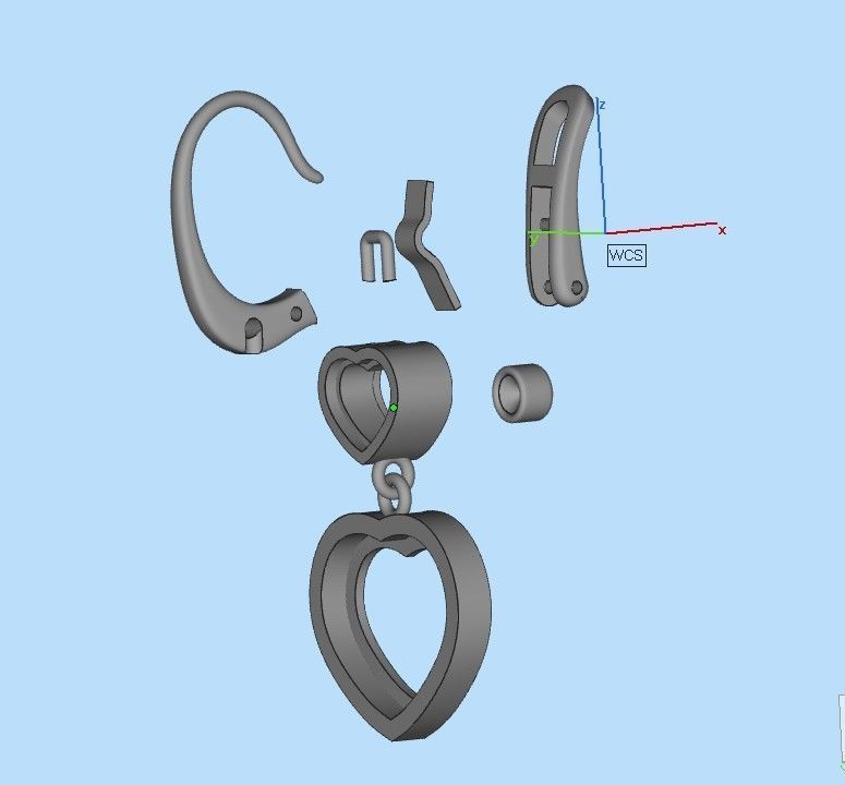 Chopard earrings 3D print model_9