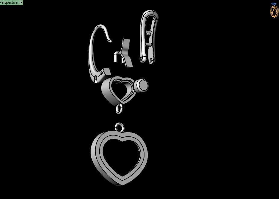 Chopard earrings 3D print model_7