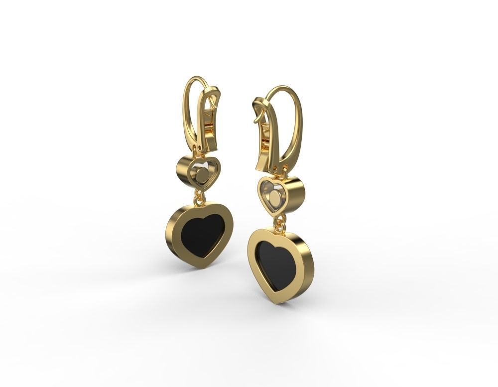 Chopard earrings 3D print model_5
