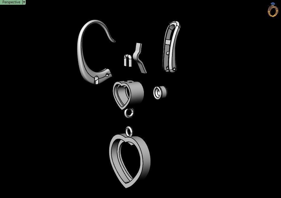 Chopard earrings 3D print model_6