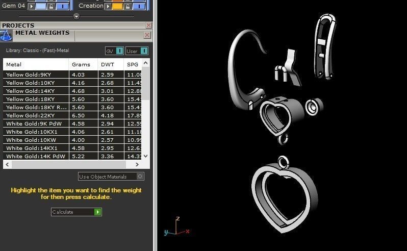 Chopard earrings 3D print model_16