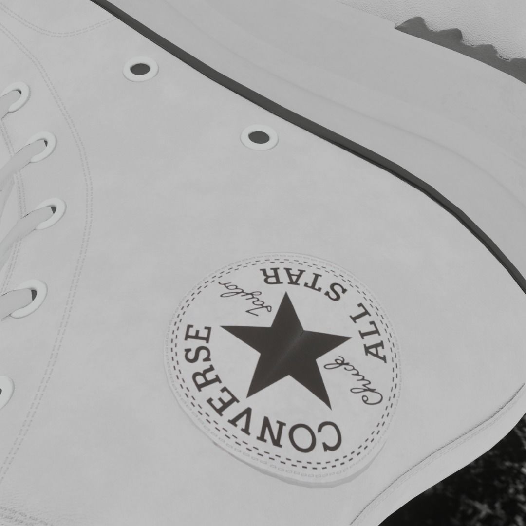 CONVERSE RUN STAR HIKE BW 3D SHOES Low-poly 3D model_11