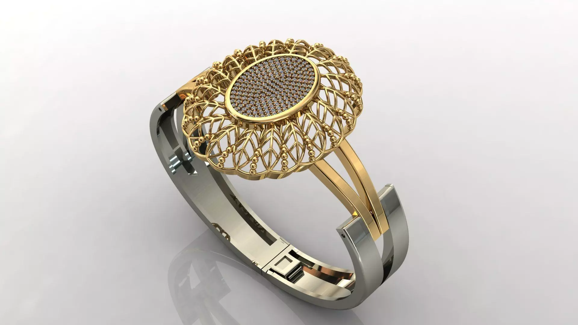 STL 3DM Diamond With Stone Womens Bracelets Women Bracelet 3D print model