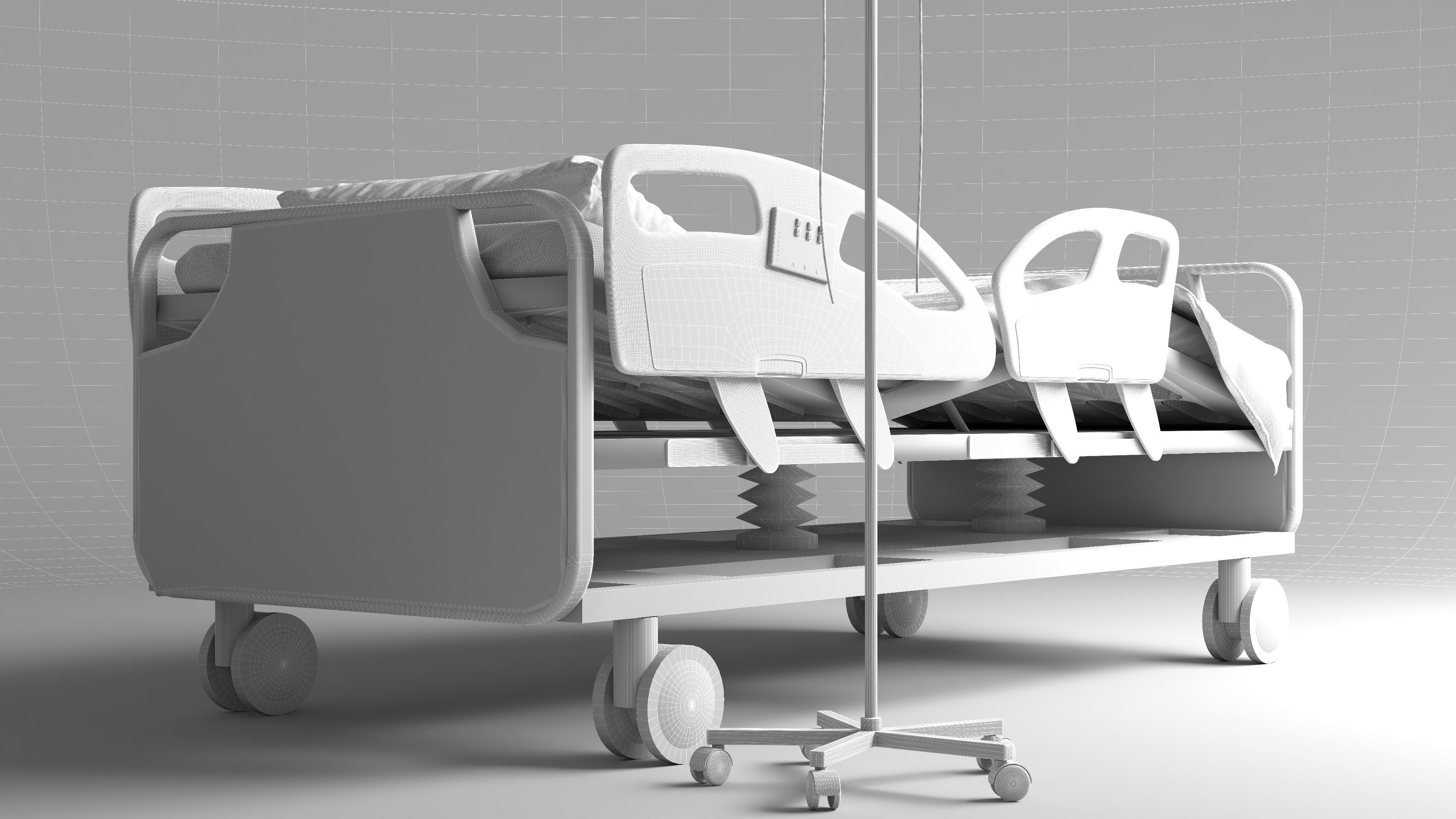 Moveable Operating Bed 4K 3D model_21