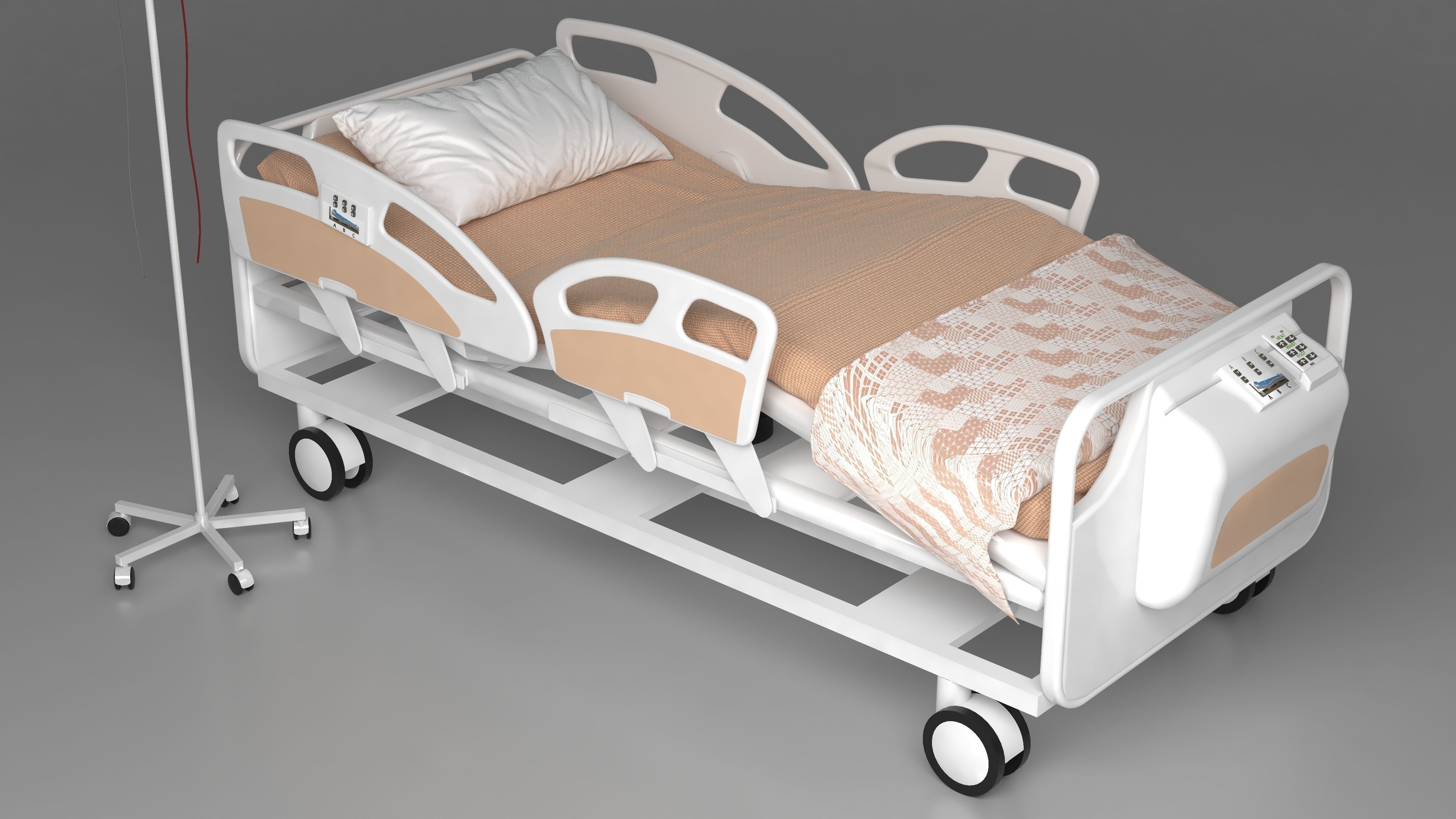 Moveable Operating Bed 4K 3D model_17