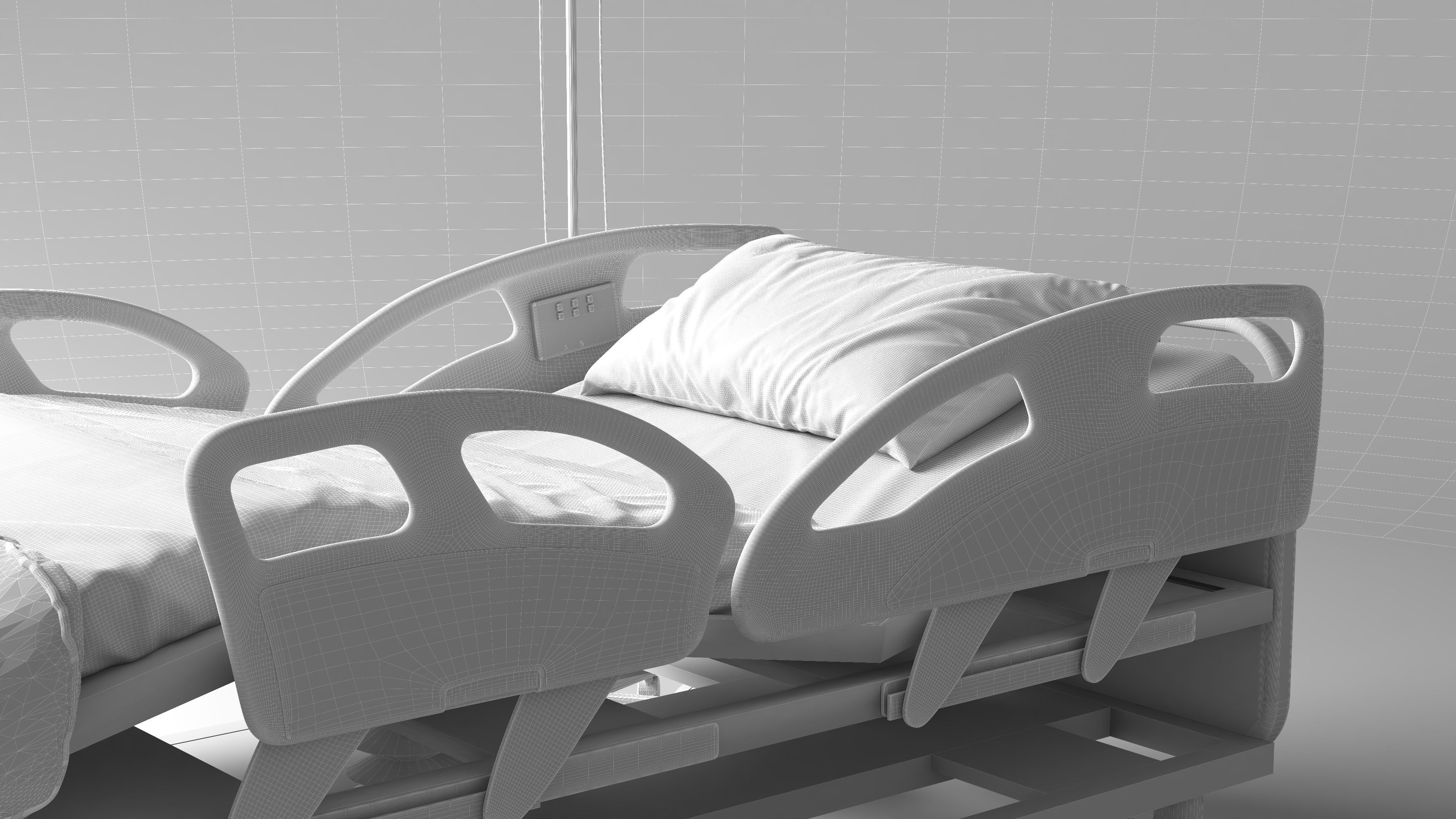 Moveable Operating Bed 4K 3D model_27
