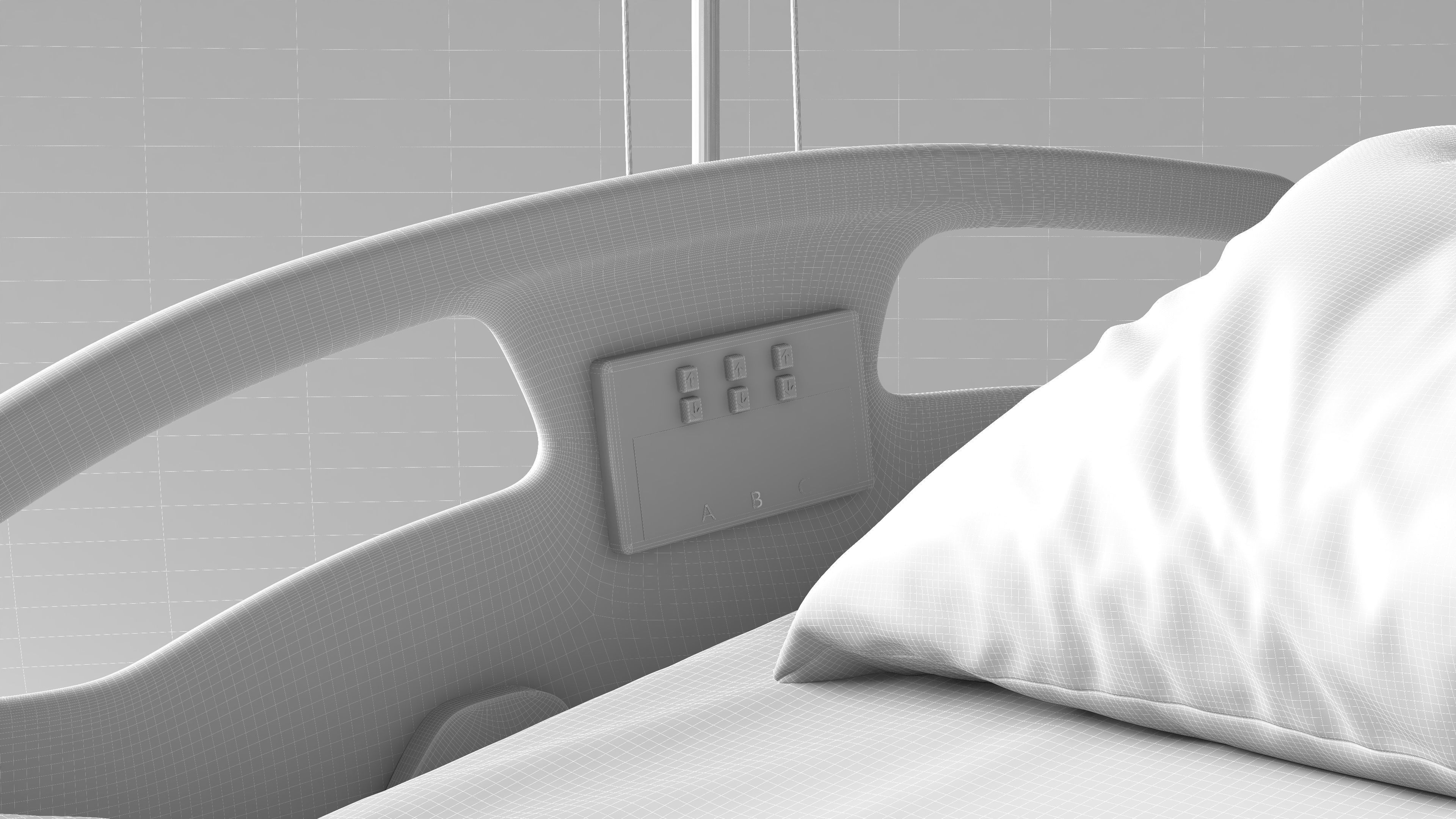 Moveable Operating Bed 4K 3D model_23