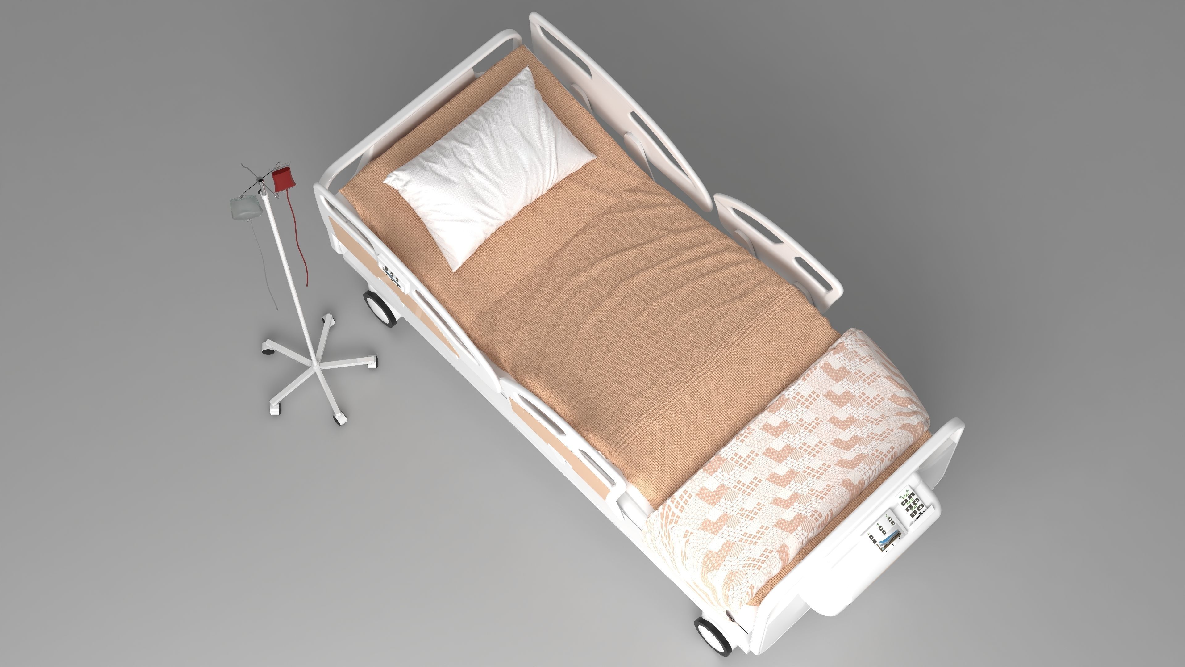 Moveable Operating Bed 4K 3D model_7