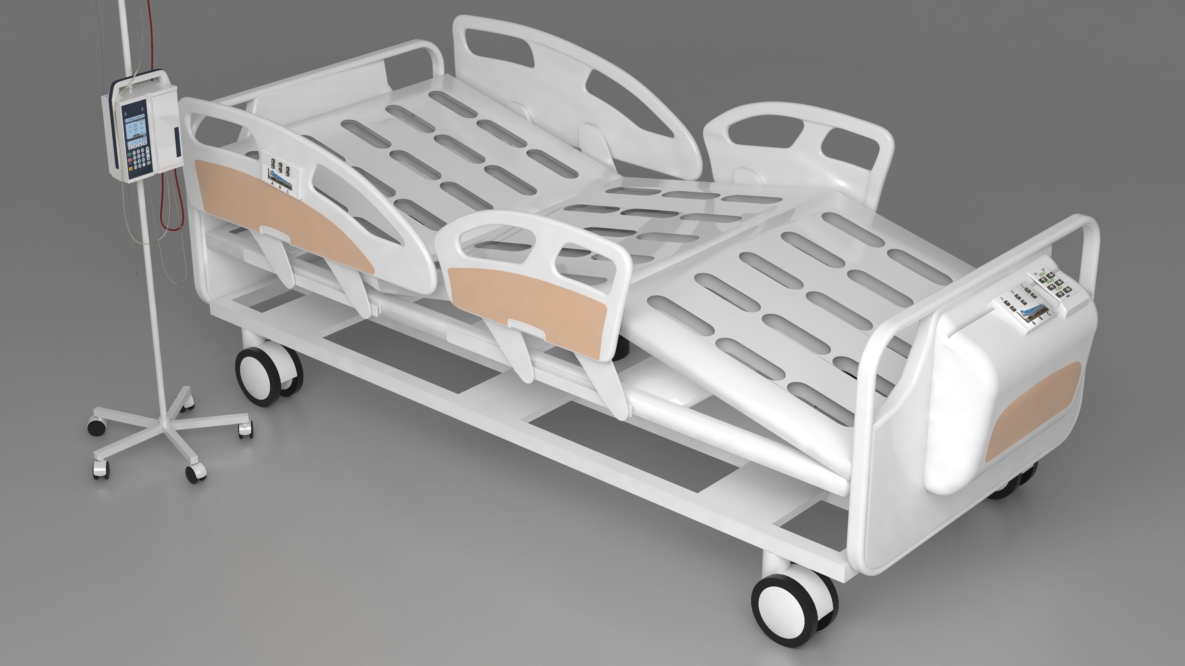 Moveable Operating Bed 4K 3D model_5