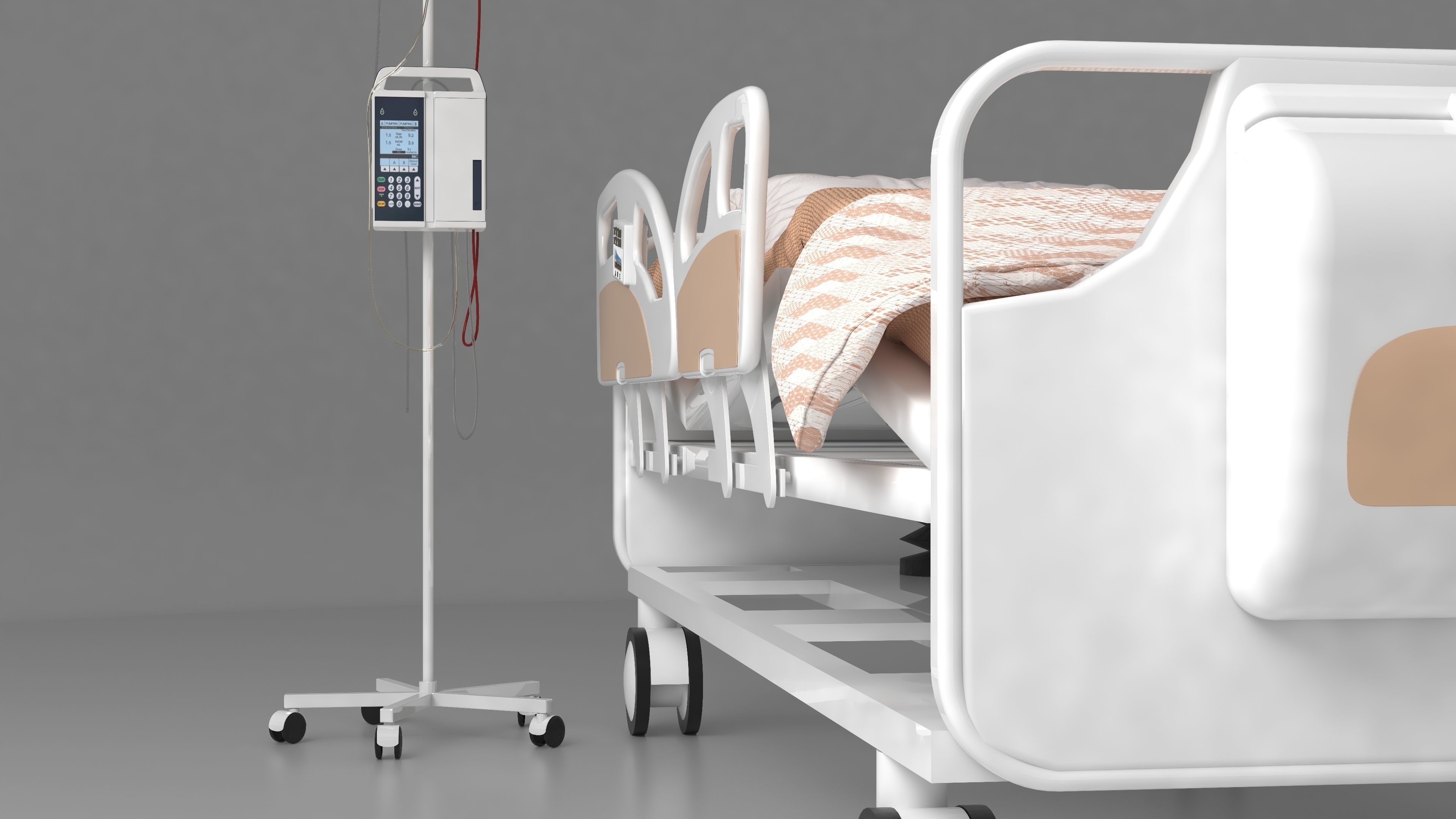 Moveable Operating Bed 4K 3D model_4