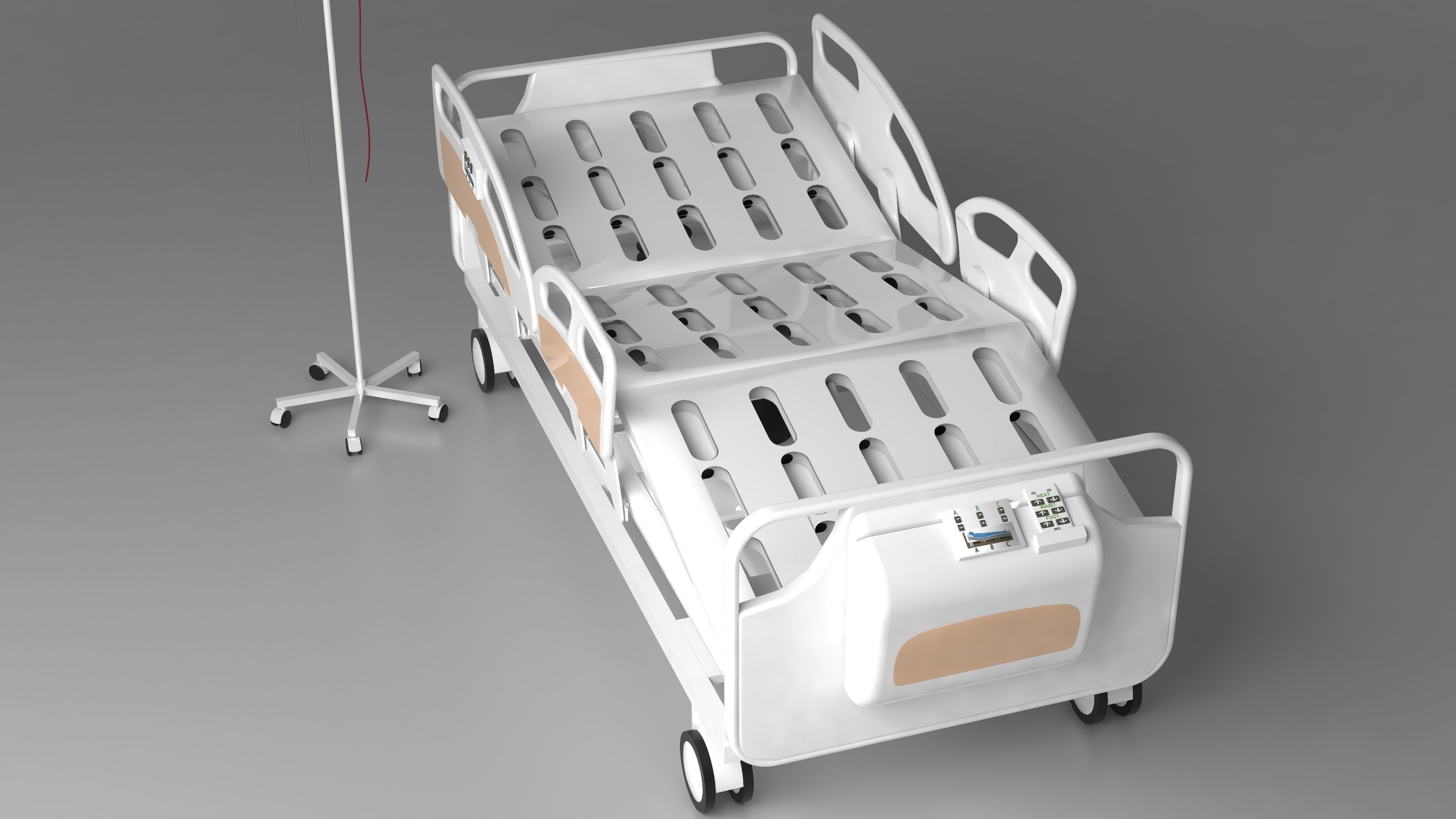 Moveable Operating Bed 4K 3D model_15