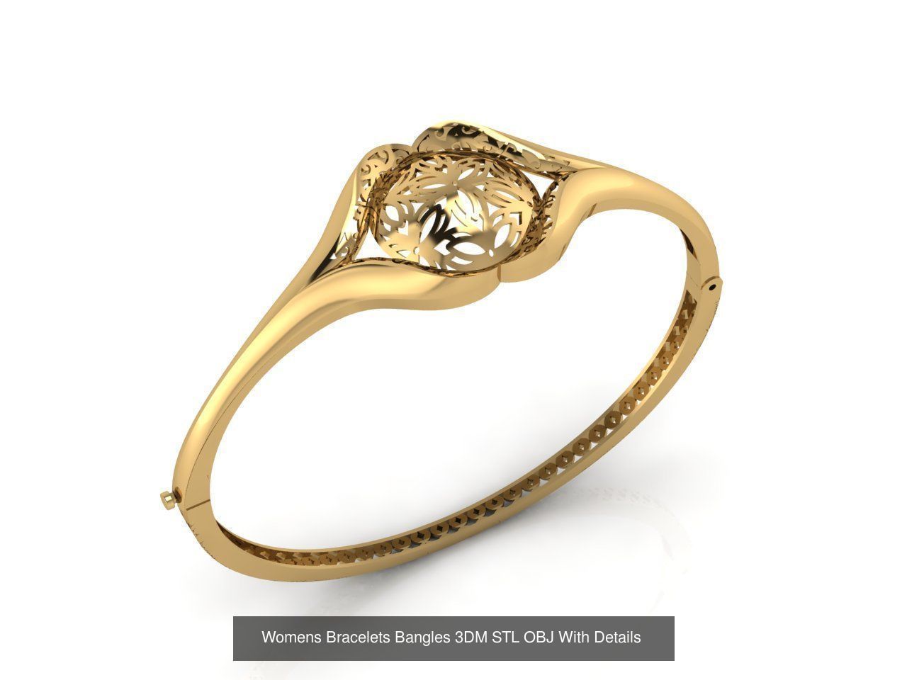 79 STL 3DM Plain Womens Bracelets Bangles Renders Women Bracelet 3D Model Collection_59