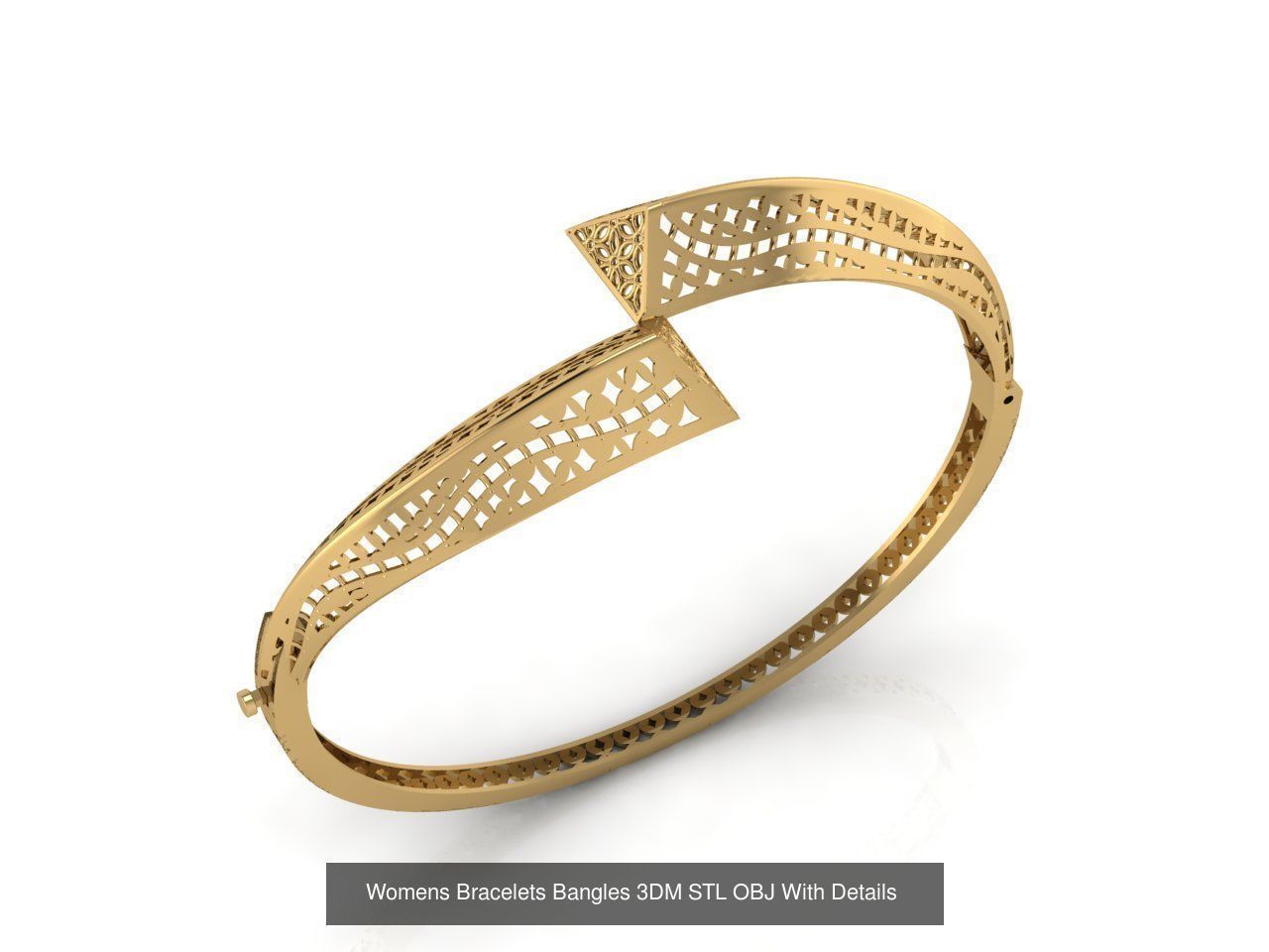 79 STL 3DM Plain Womens Bracelets Bangles Renders Women Bracelet 3D Model Collection_49