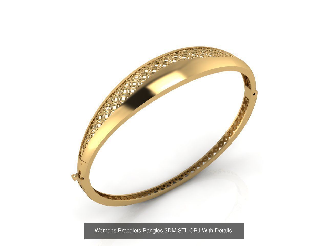 79 STL 3DM Plain Womens Bracelets Bangles Renders Women Bracelet 3D Model Collection_54