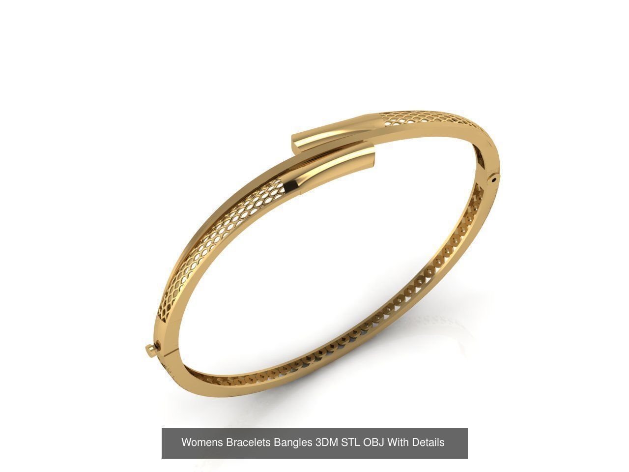 79 STL 3DM Plain Womens Bracelets Bangles Renders Women Bracelet 3D Model Collection_21