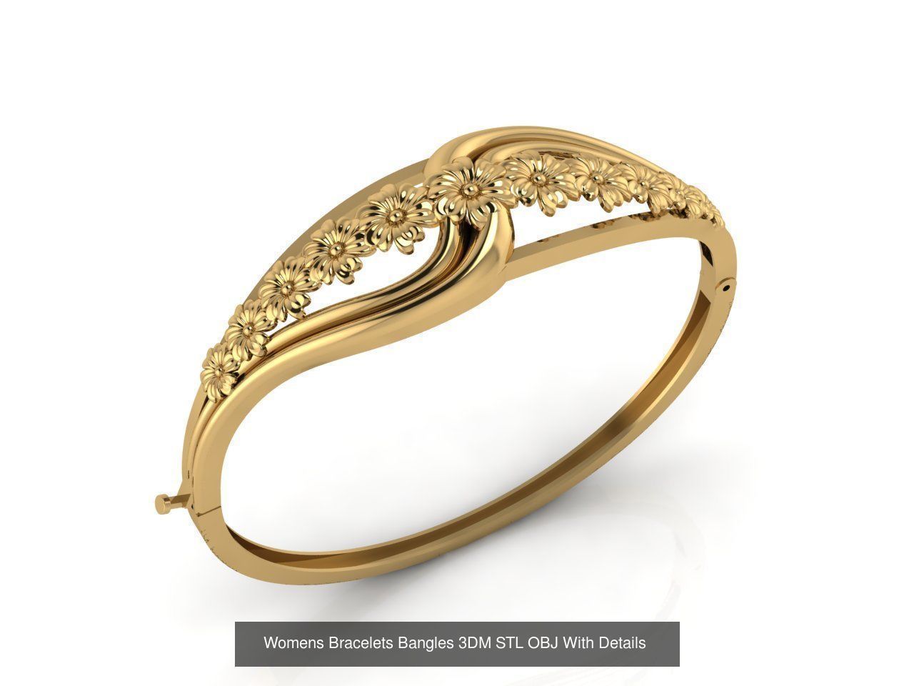 79 STL 3DM Plain Womens Bracelets Bangles Renders Women Bracelet 3D Model Collection_55