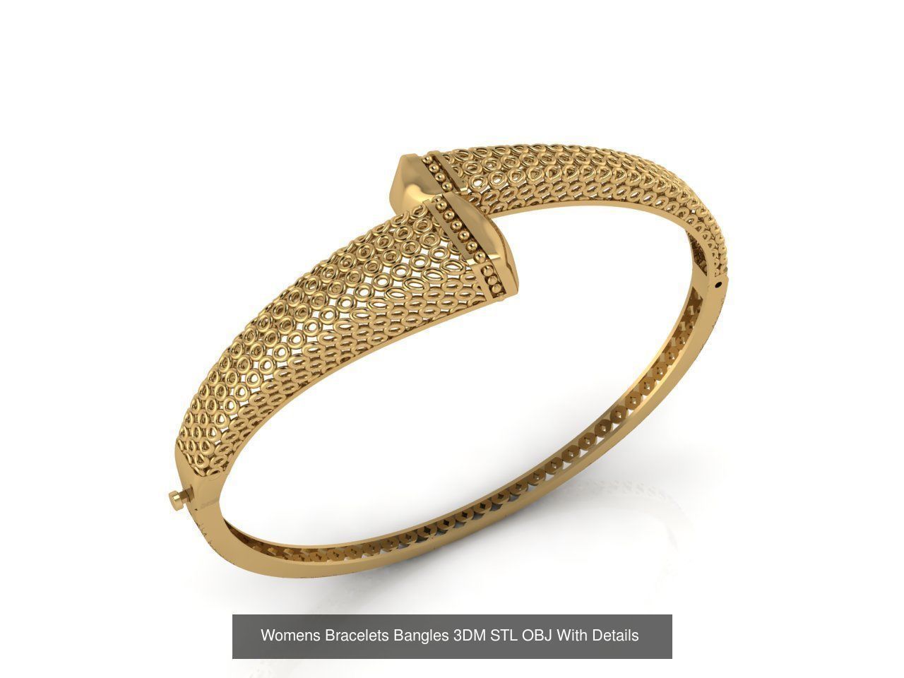 79 STL 3DM Plain Womens Bracelets Bangles Renders Women Bracelet 3D Model Collection_47