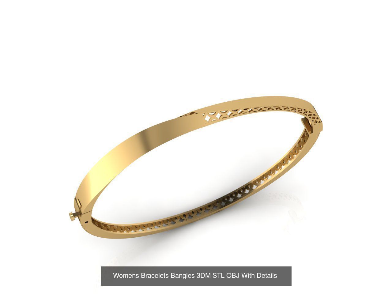 79 STL 3DM Plain Womens Bracelets Bangles Renders Women Bracelet 3D Model Collection_46