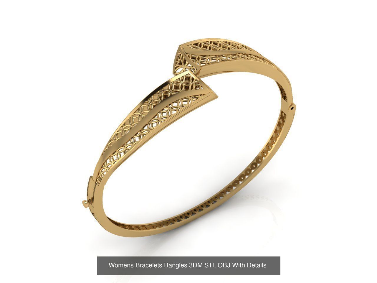 79 STL 3DM Plain Womens Bracelets Bangles Renders Women Bracelet 3D Model Collection_32
