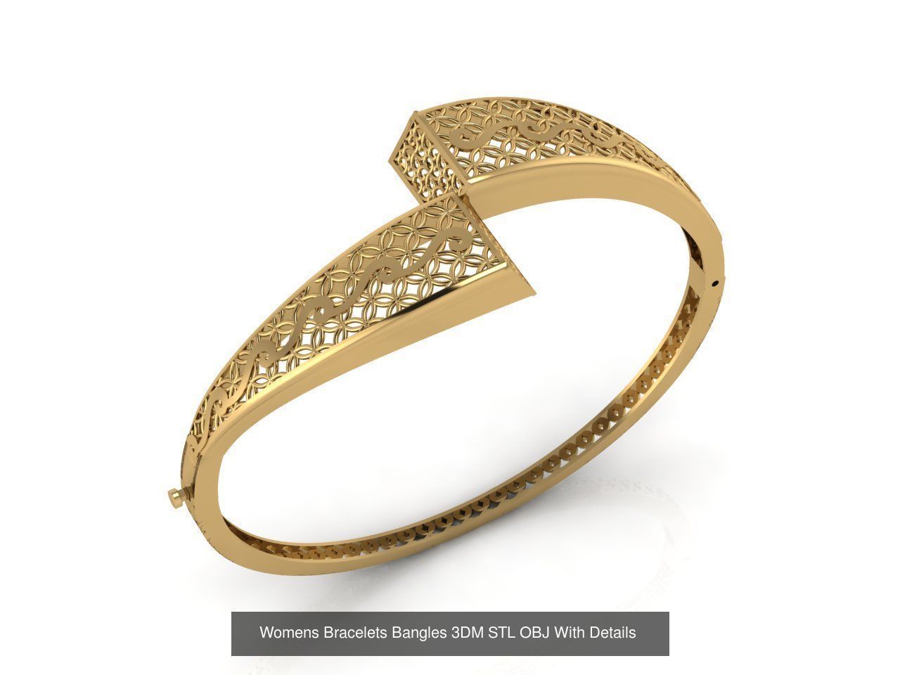 79 STL 3DM Plain Womens Bracelets Bangles Renders Women Bracelet 3D Model Collection_50