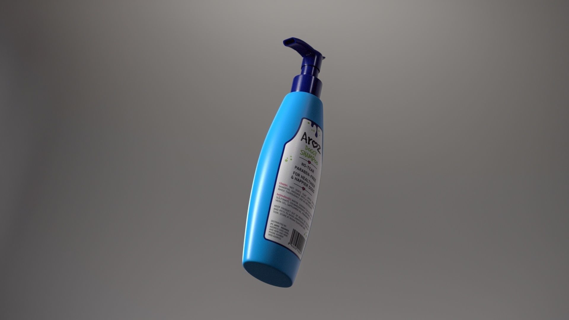 Pet Shampoo Low-poly 3D model_6