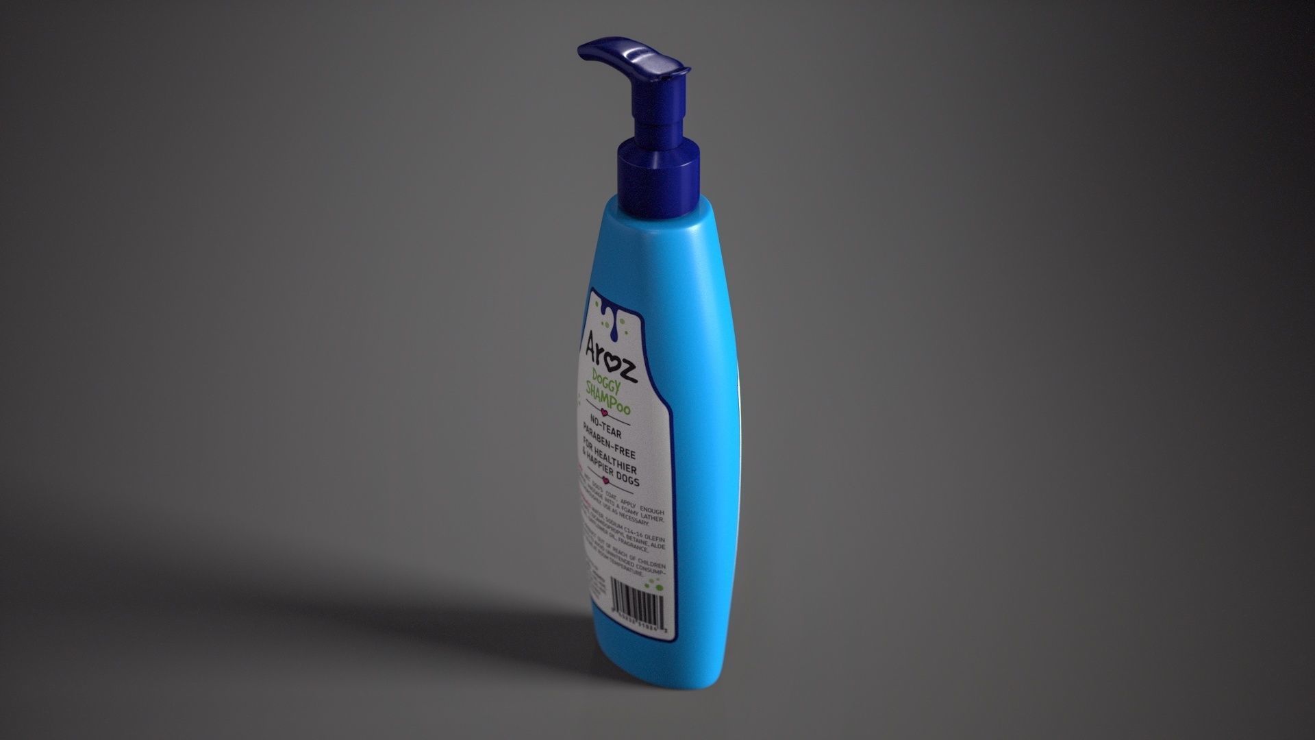 Pet Shampoo Low-poly 3D model_4