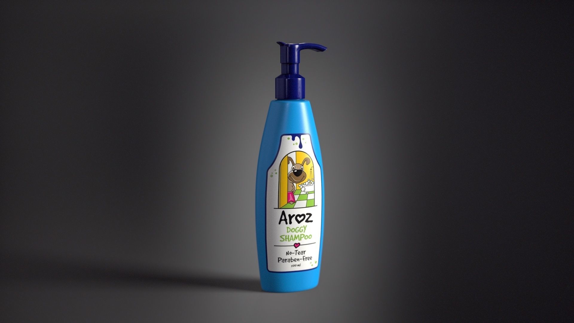 Pet Shampoo Low-poly 3D model_1