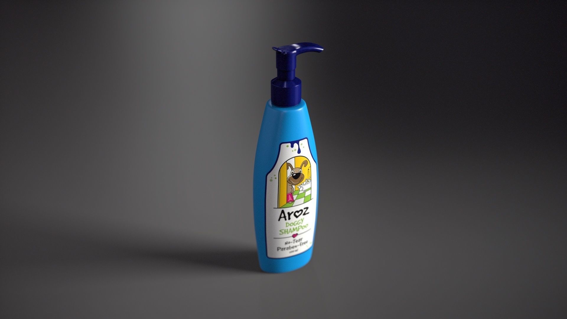 Pet Shampoo Low-poly 3D model_5