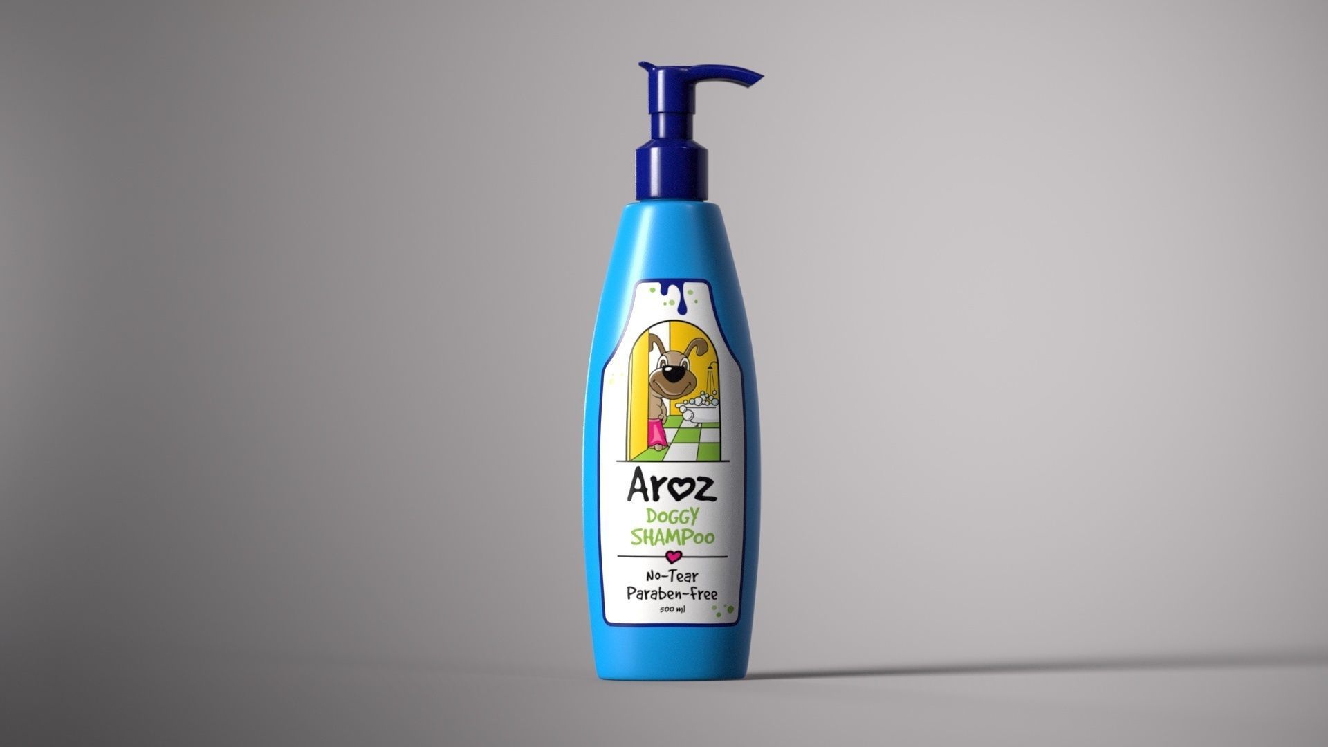 Pet Shampoo Low-poly 3D model_7