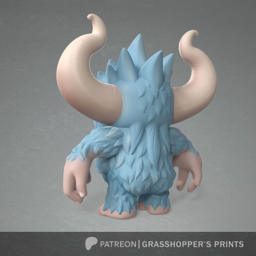 Cute Yeti 3D print model_1