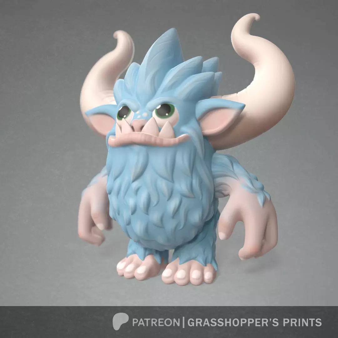 Cute Yeti 3D print model_0
